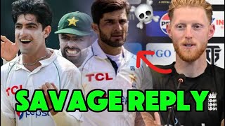 BEN STOKES SAWAGE REPLY On Pakistani Cricketers Drop off obaidsportschannel [upl. by Ahsienad]