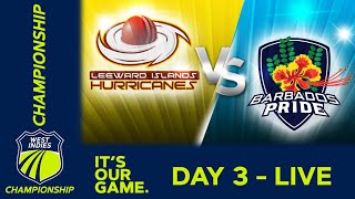 🔴 LIVE Leewards v Barbados  Day 3  West Indies Championship  Friday 17th March 2023 [upl. by Smiley]