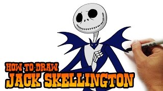 How to Draw Jack Skellington Easy Art Lesson [upl. by Marquita76]