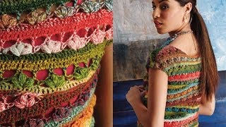 21 BalletNeck Tee Vogue Knitting Crochet 2014 [upl. by Garwood]