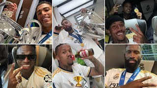 😅 Real Madrid Players Crazy Celebrations After Winning The 15th Champions League Trophy [upl. by Abbotsen971]