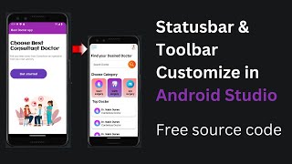 Statusbar amp Toolbar Customize in Android Studio Free Source Code [upl. by Nwahsear]