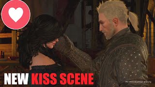 YENNEFER AND GERALT NEW ROMANCE SCENE  The Witcher 3 Next Gen Upgrade  NEW EXTRA KISS SCENE [upl. by Inacana]