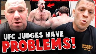 REACTIONS to Sean Strickland vs Jack Hermansson UFC Judges get BACKLASH for decision UFC Vegas 47 [upl. by Ammadis]