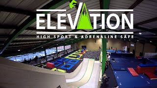 Insane Trampoline Park  Freerunning Quads Triples Double on ramp  Elevation Indoor [upl. by Barden]