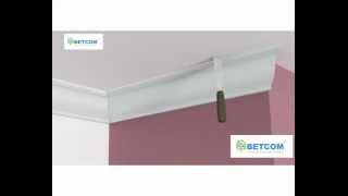 how to install betcom cornice كيفية تركيب كرانيش شركة بيتكم [upl. by Garibold]