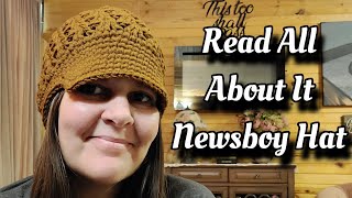 Easy Crochet Newsboy Hat With Brim Tutorial  Read All About It [upl. by Yesnek]