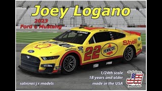 Salvinos JR 124 Mustang ShellPennzoil Nascar kit review [upl. by Adnilreh]