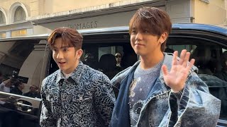 KEUNG TO 姜濤 AND ANSON LO 盧瀚霆 AT KENZO SPRING SUMMER 2025 SHOW IN PARIS [upl. by Enidlareg841]