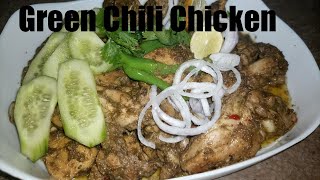 Green Chili Chicken recipe by Cooking vlogs [upl. by Dinerman]