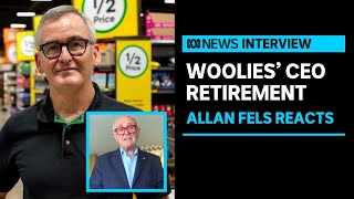 Former ACCC Chair reacts to ‘unexpected’ retirement of Woolworths’ CEO  ABC News [upl. by Atinod]