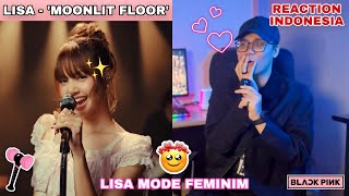 FANBOY FULL SENYUM🥰 LISA  MOONLIT FLOOR Official Performance Video  REACTION Indonesia [upl. by Nahtanoj348]