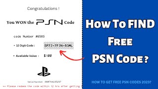 ✅️ How to Get Free PSN Codes in 20232024  This is What I GOT [upl. by Hplodur545]