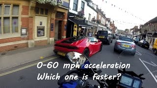 Yamaha MT09 Tracer FJ09 0 to 60 mph Acceleration Test [upl. by Ramma574]