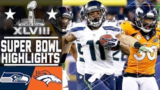 Super Bowl XLVIII Seahawks vs Broncos highlights [upl. by Reinnej626]