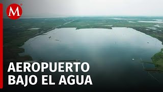 Proyecto aeroportuario de Texcoco está completamente inundado [upl. by Zavras]