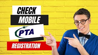 How to Check PTA Mobile Registration in Pakistan  StepbyStep Guide [upl. by Lauri508]