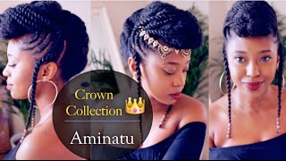 Hair Tutorial Crown Collection Aminatu Updo 35 [upl. by Cirilla]