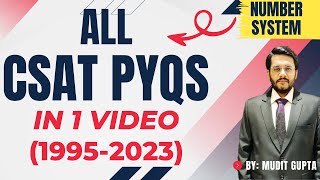 All CSAT PYQs in 1 Video  UPSC CSAT  UPSC CSE Prelims  Number System  By Mudit Gupta [upl. by Sylvia385]