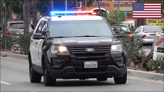 Two LAPD Police cars responding code 3 [upl. by Ahter]