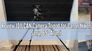 Review JOILCAN Camera Tripod for Canon Nikon Sony 65quot Aluminum Alloy Tripod Stand with Detachable H [upl. by Anoli550]