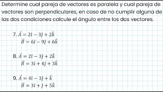 ¿Cómo saber si dos vectores son paralelos perpendiculares u oblicuos ¿Cómo determinar el ángulo [upl. by Johnstone]