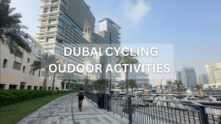 DUBAI CYCLING RIDE DUBAI WATER CANALKITE BEACH BUSINESS BAYOUTDOOR ACTIVITIES IN DUBAI AL JADAF [upl. by Kazim]