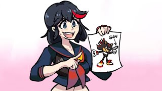 Ryūkos crush on Shadow The Hedgehog Funny Kill la Kill Comic Dub [upl. by Soraya297]