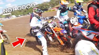 LUCKY I DIDNT GO DOWN 2020 MINI OS SUPERCROSS RACE [upl. by Aplihs]