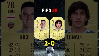 Declan Rice VS Sandro Tonali Fifa Comparison  fifa23 eafc24 comparison football shorts fifa [upl. by Sky105]