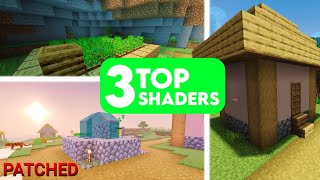 Best Top 3 Shaders for Pocket Edition  121 Minecraft Patched Shaders [upl. by Boyse]