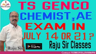 TS GENCO CHEMIST amp AE EXAM MAY BE IN JULY 14 OR JULY 21 [upl. by Anela]