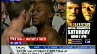 Undefeated Hatton vs Mayweather WeighIn 33 [upl. by Attegroeg]