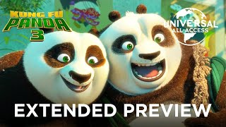 Kung Fu Panda 3  Po Meets His Dad  Extended Preview [upl. by Docila]