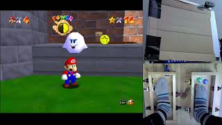 Super Mario 64  Fighting Boos Castle Courtyard quotBlindfoldedquot Onehanded [upl. by Major]