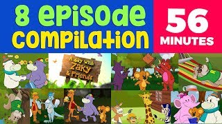 Zaky Cartoon Compilation  8 Episodes  A Day With Zaky amp Friends [upl. by Rehtae703]