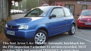 Seat Arosa 14cc 3dr Auto [upl. by Iadrahs820]