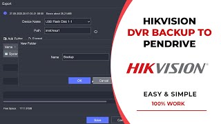 Hikvision DVR Backup To Pendrive [upl. by Ardussi]