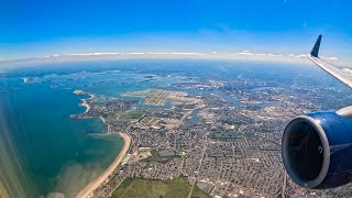 Delta Boeing 757200 Scenic Landing in Boston 4k ENGINE AND WING VIEW W ATC Audio  GoPro Hero11 [upl. by Gabriello811]