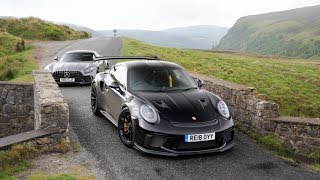 Mercedes AMG GTR vs Porsche GT3 RS On Track amp Road [upl. by Arza]