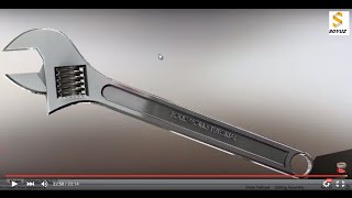 SolidWorks Tutorial 22 Chave Inglesa 3 [upl. by Ahsyak326]