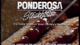 Ponderosa  Hearty Homestyle Lunch Buffet 1997 [upl. by Clareta67]