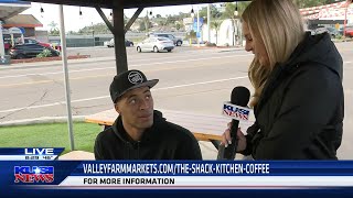 SDSU Mens Basketball player Jaedon LeDee stops by grand opening for The Shack in Spring Valley [upl. by Eliathas944]