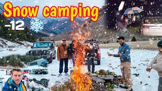 Vlog 337  LIVE SNOWFALL IN NIGHT CAMPING JISPA BEST WINTER CAR CAMPING [upl. by Aissela]