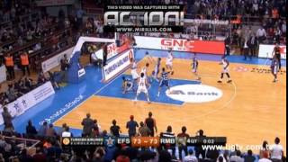 Efes Pilsenin Real Madride Attığı son saniye basket  Janning 14112014 [upl. by Ratep]