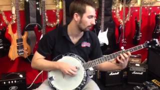 Washburn B14 5String Banjo Demonstration Bluegrass Old Time Folk Americana Music Lessons [upl. by Babara]