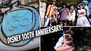 SO MUCH FUN celebrating Disneys 100th Anniversary in Disneyland [upl. by Assiled]