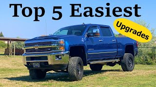 Top 5 Must have Easiest modifications 20152019 Chevy Silverado upgrades [upl. by Notla]