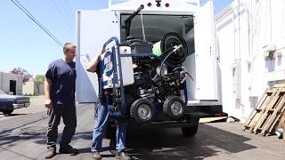 Hoist lifts 450 lb hydrojet machine into truck [upl. by Dj]