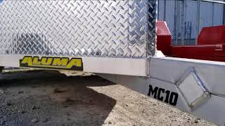 Aluma Aluminum MC10 Motorcycle Trailer Tutorial by Hitch It Trailers in Tulsa OK [upl. by Novaj]